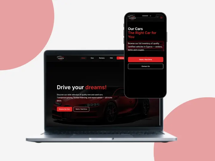 CarNova AutoSales website