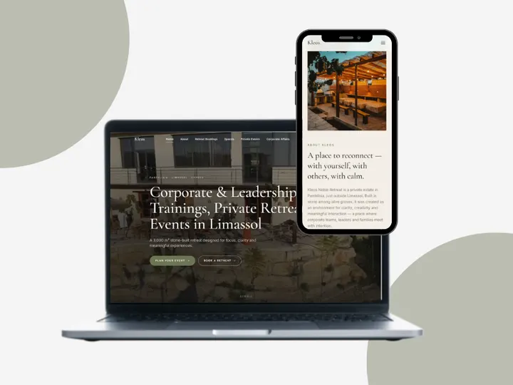 Kleos Noble Retreat website