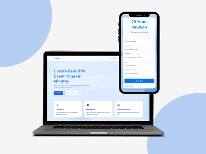 Plannit event booking platform