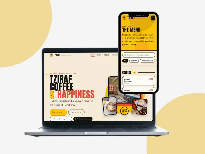Tziraf Coffee website